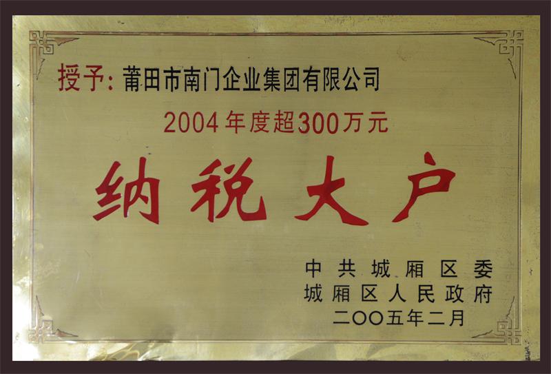 2004年度“纳税大户”