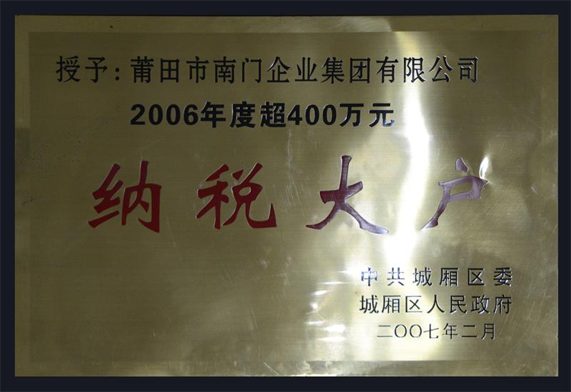 2006年度“纳税大户”