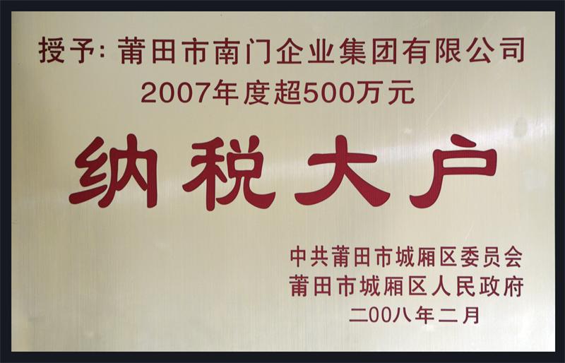 2007年度“纳税大户”