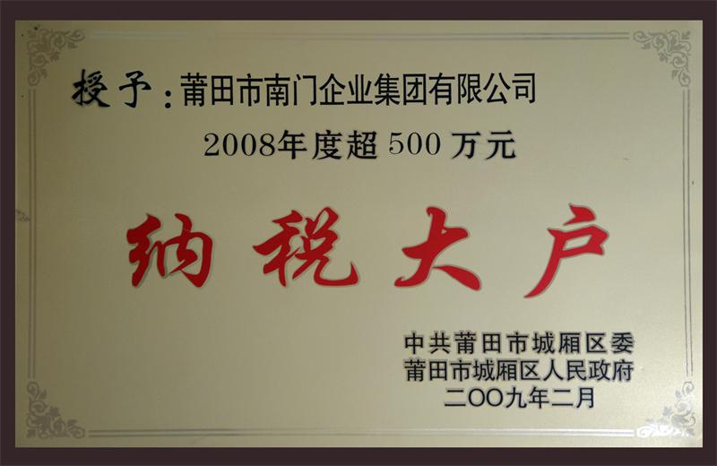 2008年度“纳税大户”