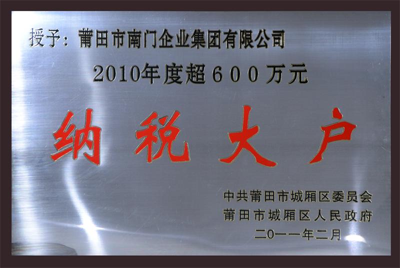 2010年度“纳税大户”