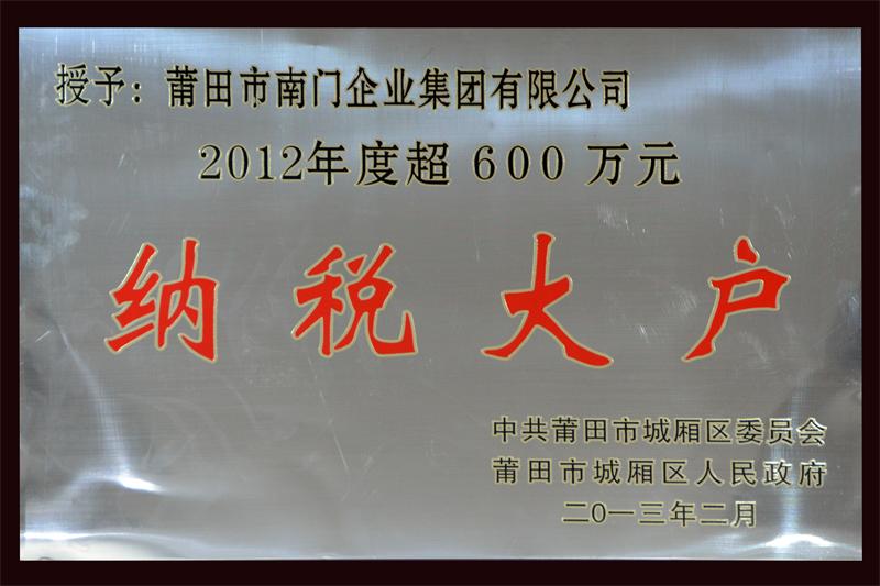 2012年度“纳税大户”