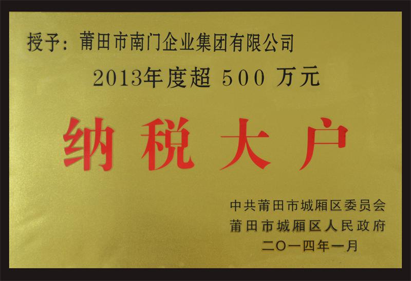 2013年度“纳税大户”